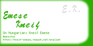 emese kneif business card